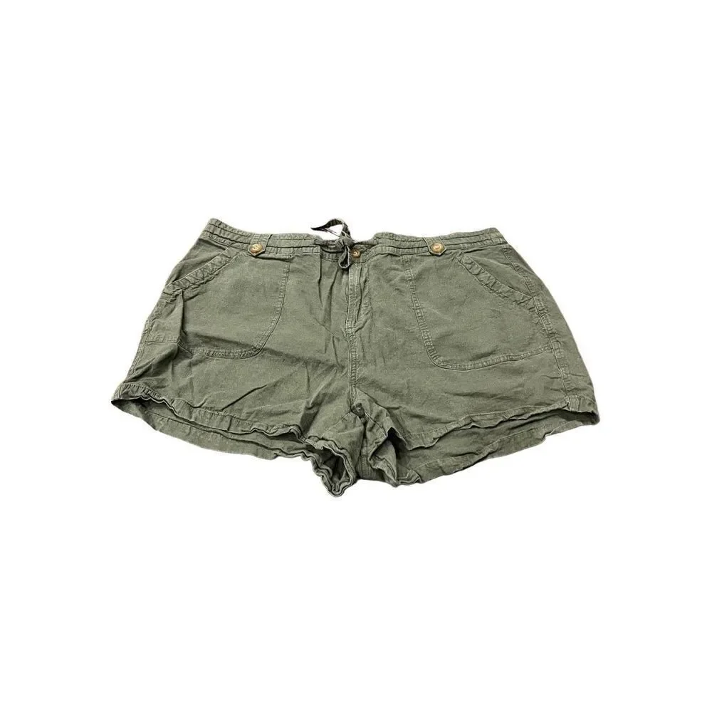 Torrid 5 Inch Pull-On Linen Blend Mid-Rise Short 20